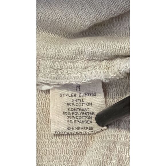 Oli & Hali Women's Size Medium Gray Cream Cotton Corduroy Shacket Jacket - Picture 9 of 11